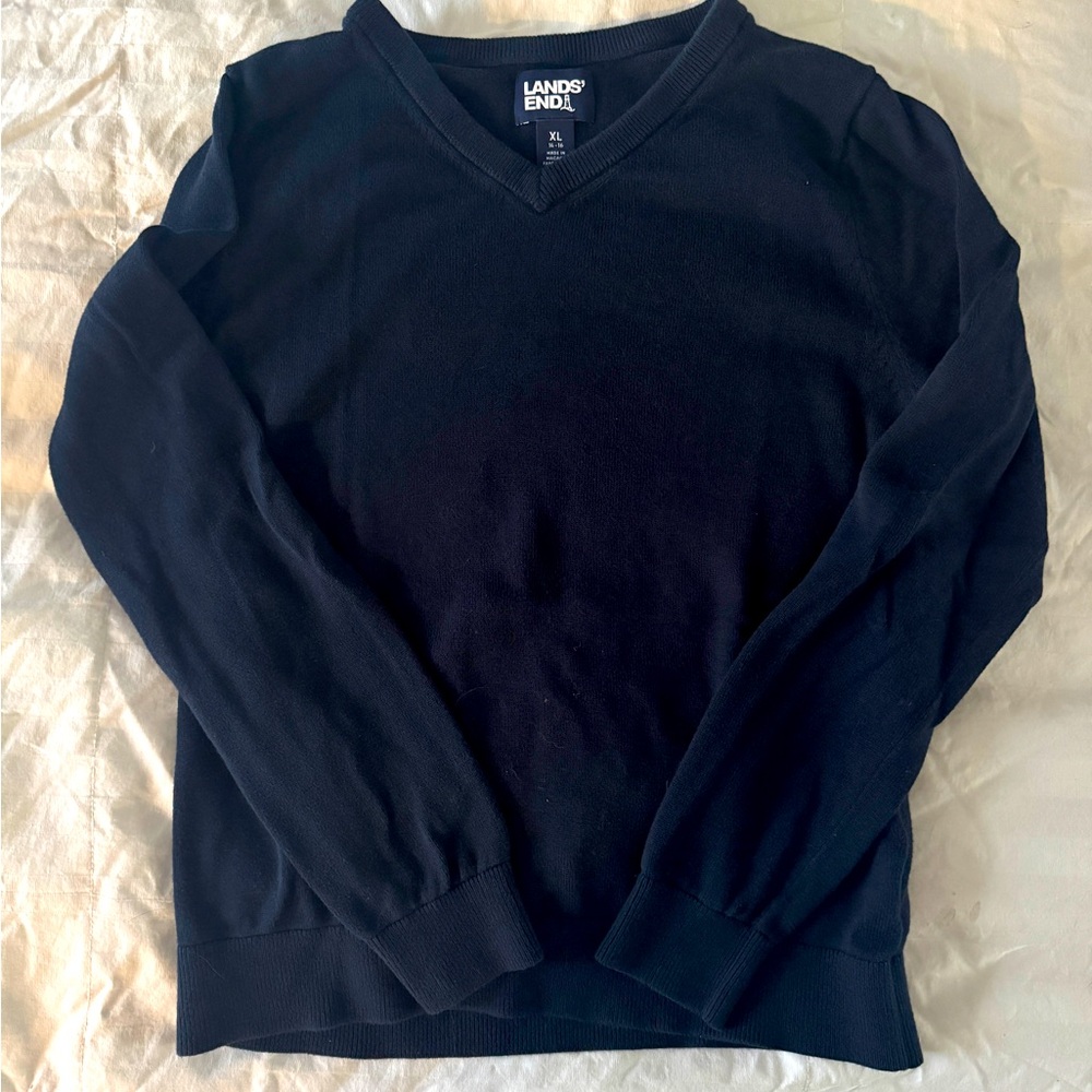 Lands' End uniform Cotton Sweater Boys‎  size XL